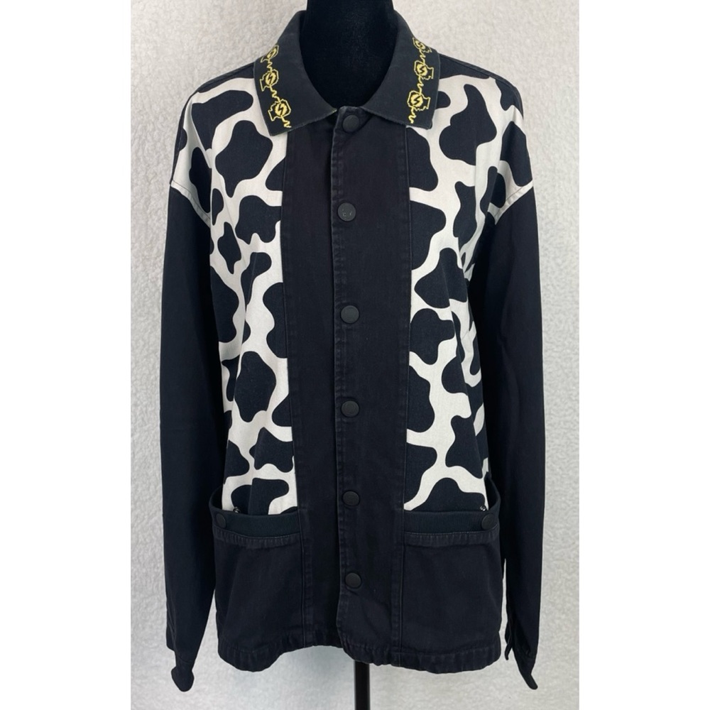 BRAIN DEAD • Black/White Cow Cabana Shirt, L - Picture 8 of 16